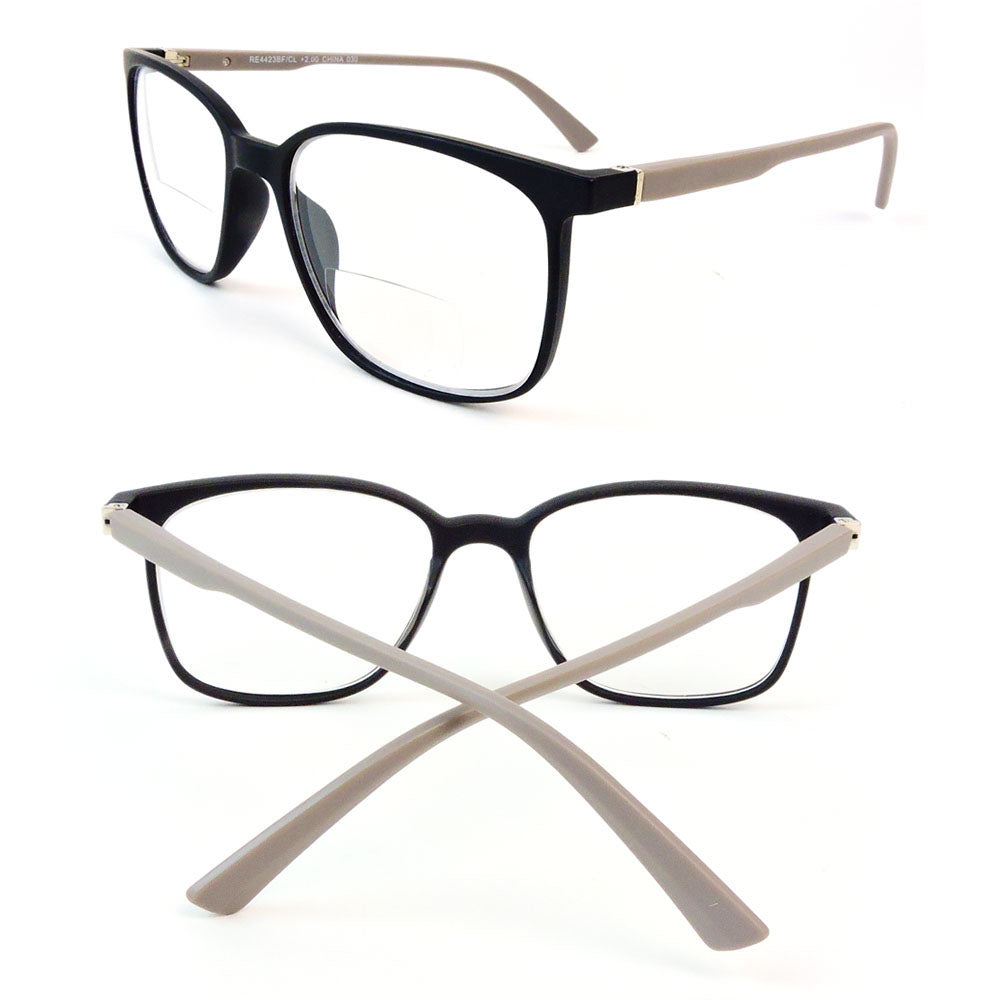 Bifocal Readers with Spring Temple Matte Finish Reading Glasses