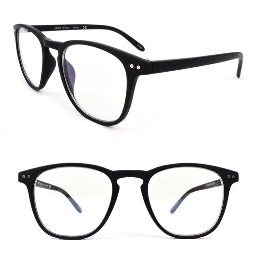 Clear Lenses Computer Glasses, Blue Light Blocking, Black Mate Finish Glasses