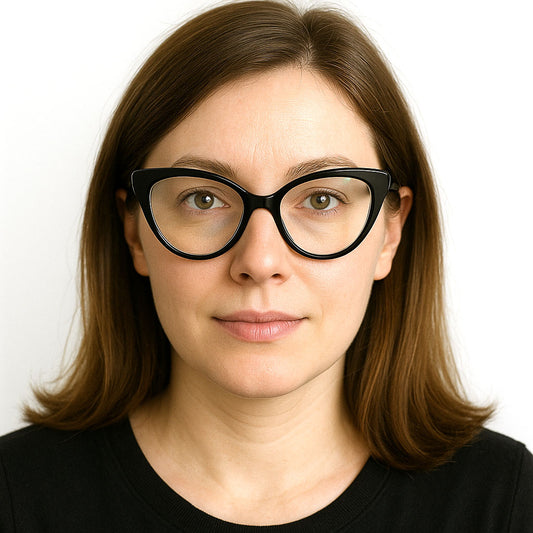 Clear Lenses Computer Glasses, Blue Light Blocking, Black Cat Eye Fashion Glasses