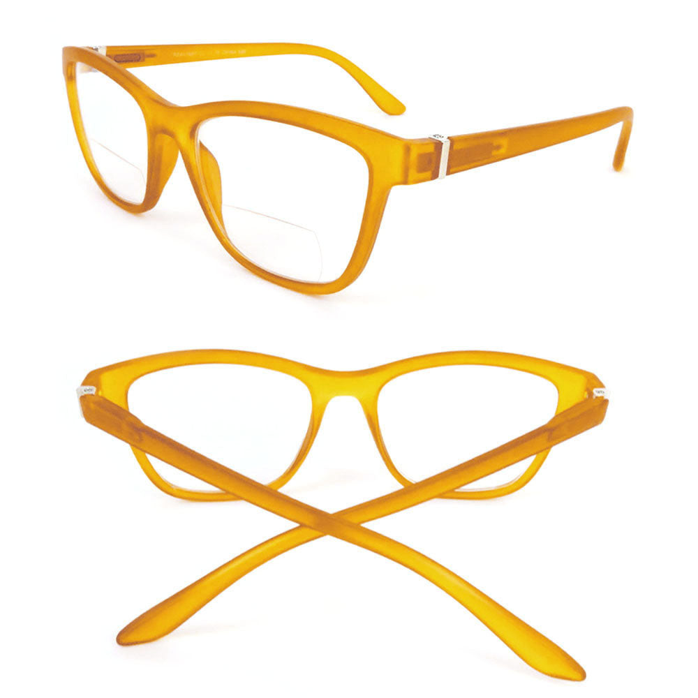 Bifocal Readers with Spring Temple Matte Finish Colorful Reading Glasses