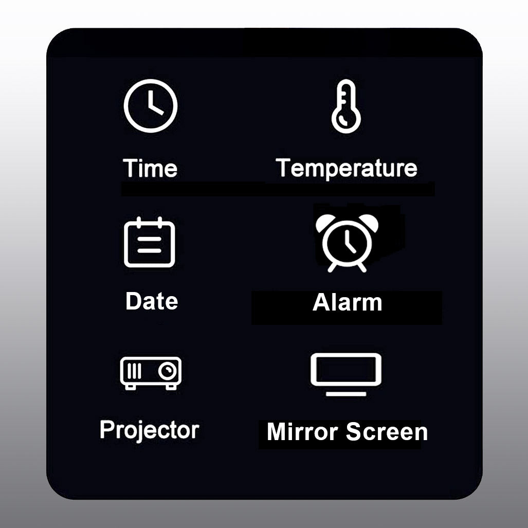 Projection Alarm Clock, Digital Clock with 180° Rotatable Projector, Large LED Display, Date, Temperature, Clock for Your Bedroom