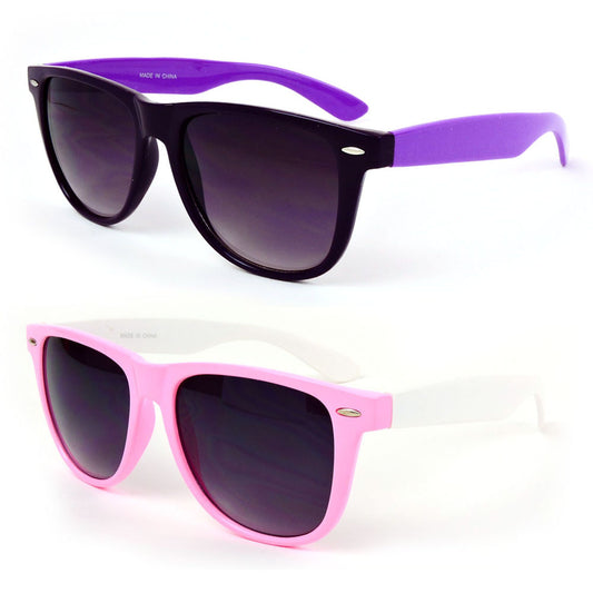 2 Pair of Colorful Fashion Classic Frame Sunglasses - Choose your color