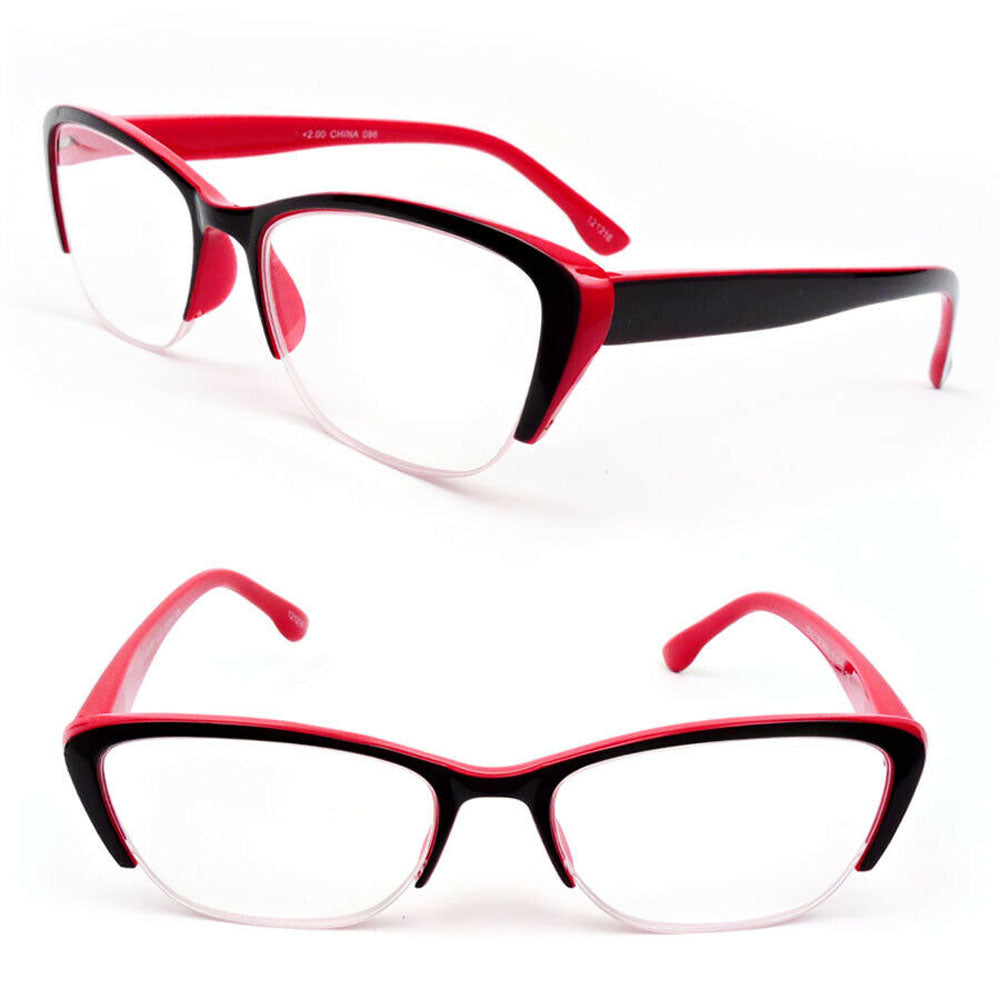 Cat Eye Two Tone Frame Fashionable Women's Reading Glasses