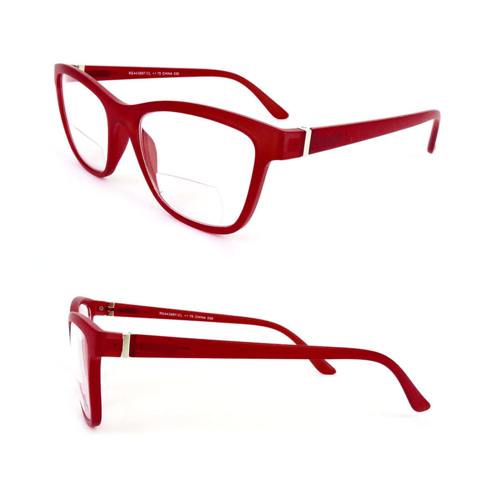Bifocal Readers with Spring Temple Matte Finish Colorful Reading Glasses