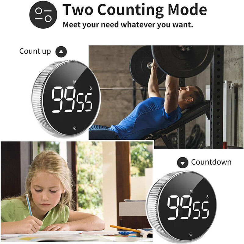 Digital Magnetic Timer with Large Display, Countdown Count-up Clock, for Any Purpose