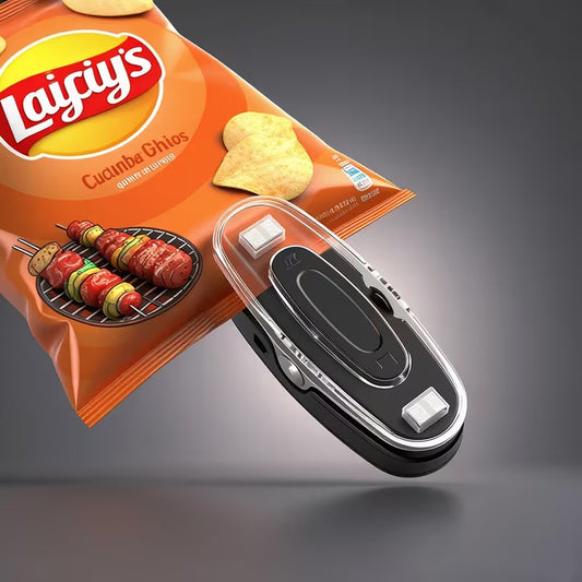 2-in-1 USB Rechargeable Heat Sealer with Built-In Cutter, Bag Closer Keep Snacks Fresh to Carry & Store