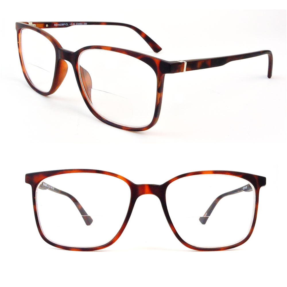 Bifocal Readers with Spring Temple Matte Finish Reading Glasses