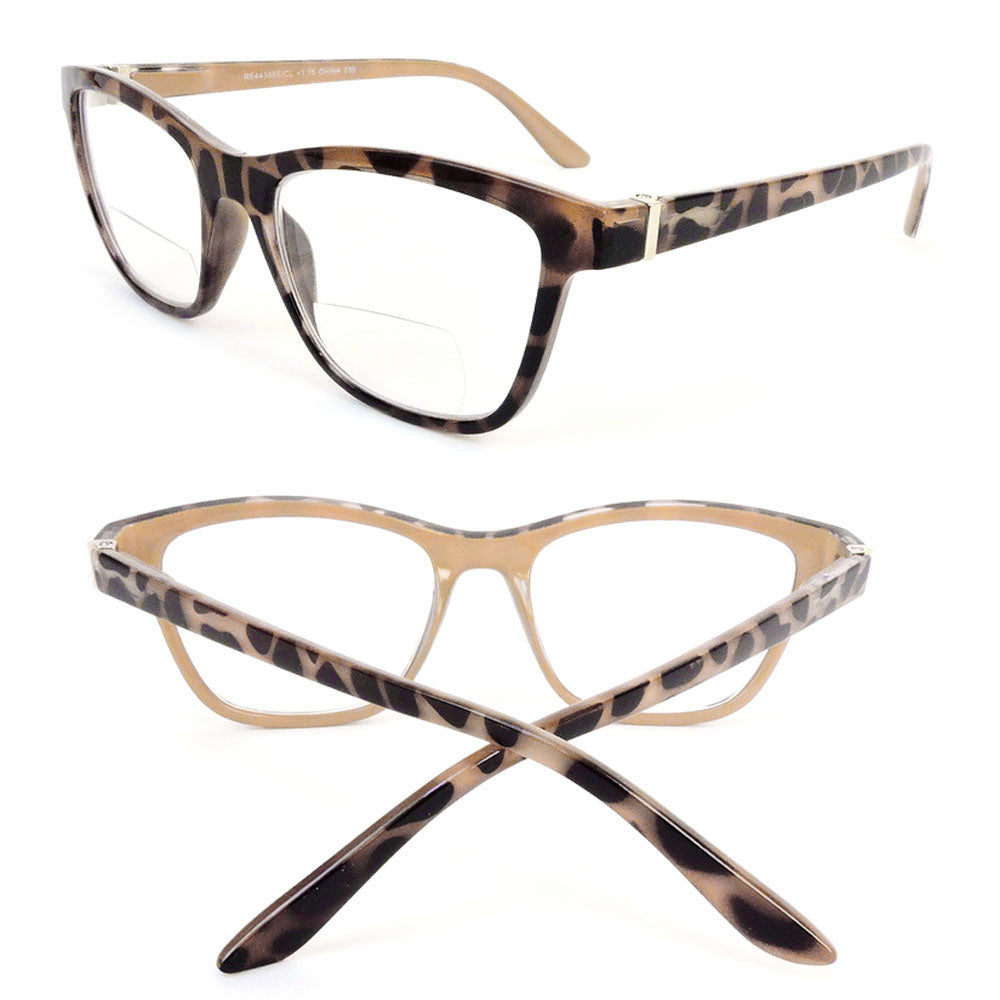Bifocal Readers with Spring Temple Matte Finish Colorful Reading Glasses