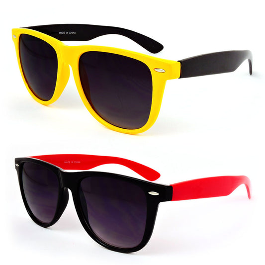 2 Pair of Colorful Fashion Classic Frame Sunglasses - Choose your color