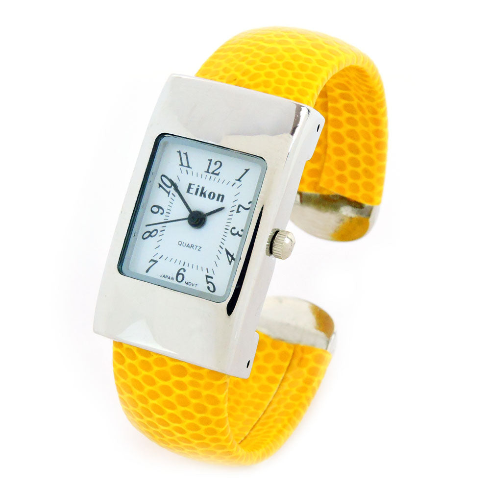 Black Snake Style Band Small Size Women's Bangle Cuff Watch