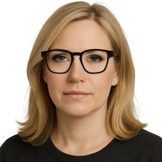 Clear Lenses Computer Glasses, Blue Light Blocking, Oversized Rectangle Black Glasses