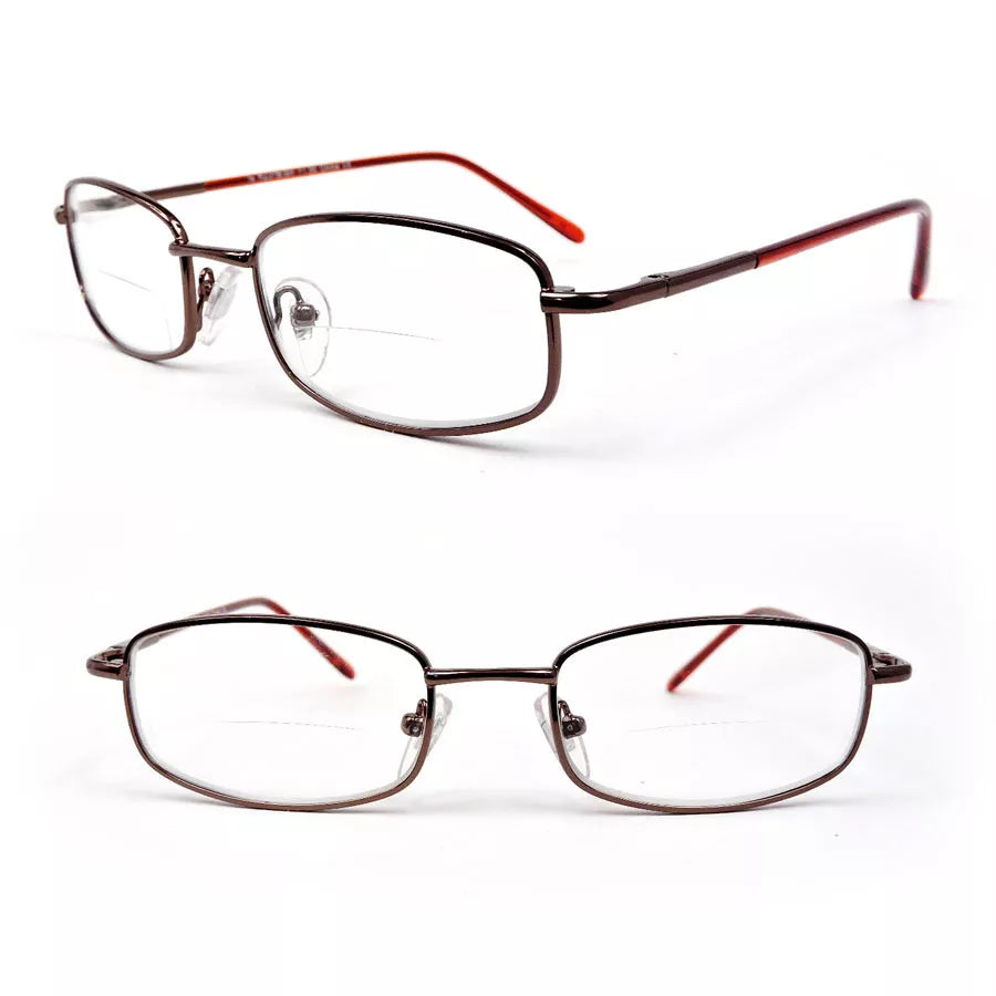 Bifocal Vision Metal Frame Unisex Reading Glasses