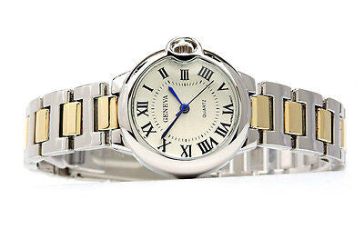 2Tone Small Case Classic Roman Dial Women's Quartz Watch