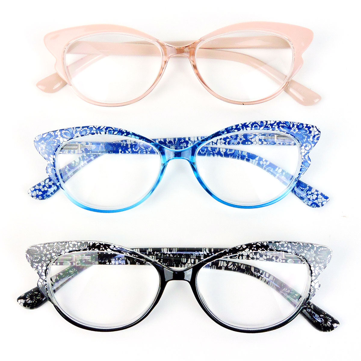 Cat Eye Frame Spring Hinges Fashion Women's Reading Glasses