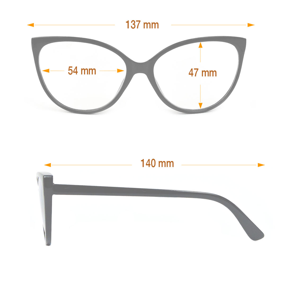 Cat Eye Oversized Frame Women's Reading Glasses