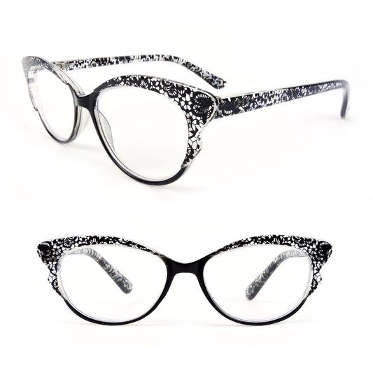 Cat Eye Frame Spring Hinges Fashion Women's Reading Glasses