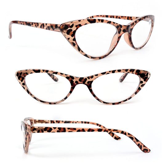 Cat Eye Frame Spring Hinges Black or Tortoise Women's Reading Glasses