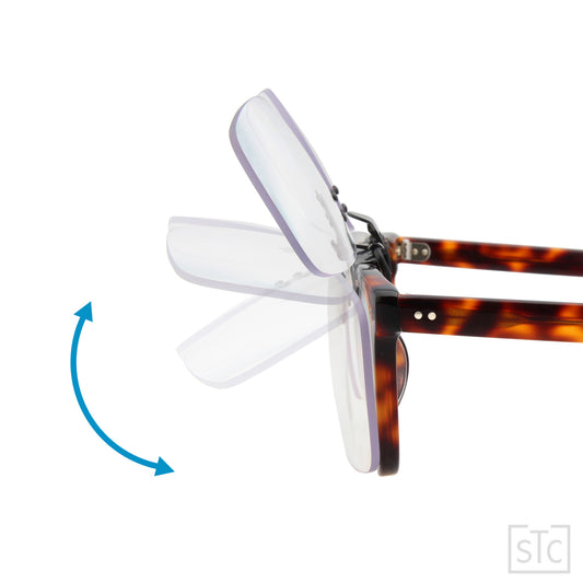Clip-on Flip Up Rimless Magnifying, Suitable for Reading Glasses, Clip onto Over Eyeglasses