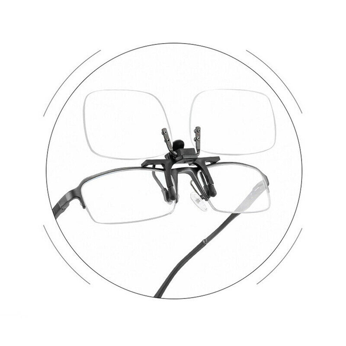 Clip-on Flip Up Rimless Magnifying, Suitable for Reading Glasses, Clip onto Over Eyeglasses
