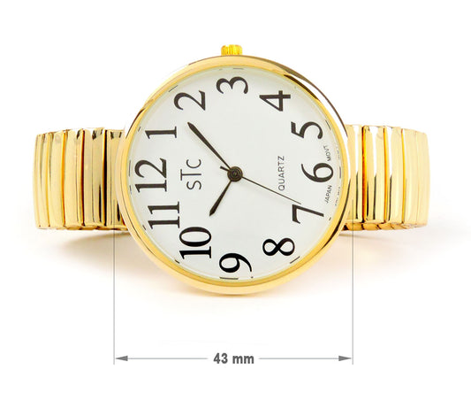 CLEARANCE SALE - Super Large Face Stretch Band Watch (STC Gold)