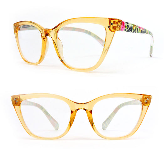 Oversized Cat Eye Frame Spring Hinges Women's Reading Glasses