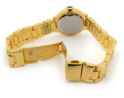 Gold Geneva Small Case Classic Roman Dial Women's Bracelet Watch