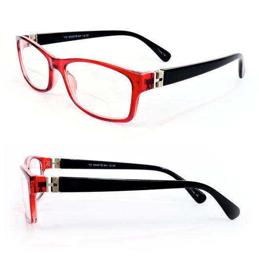 Reading Glasses Bifocal Spring Temple Fashion Readers 150-300