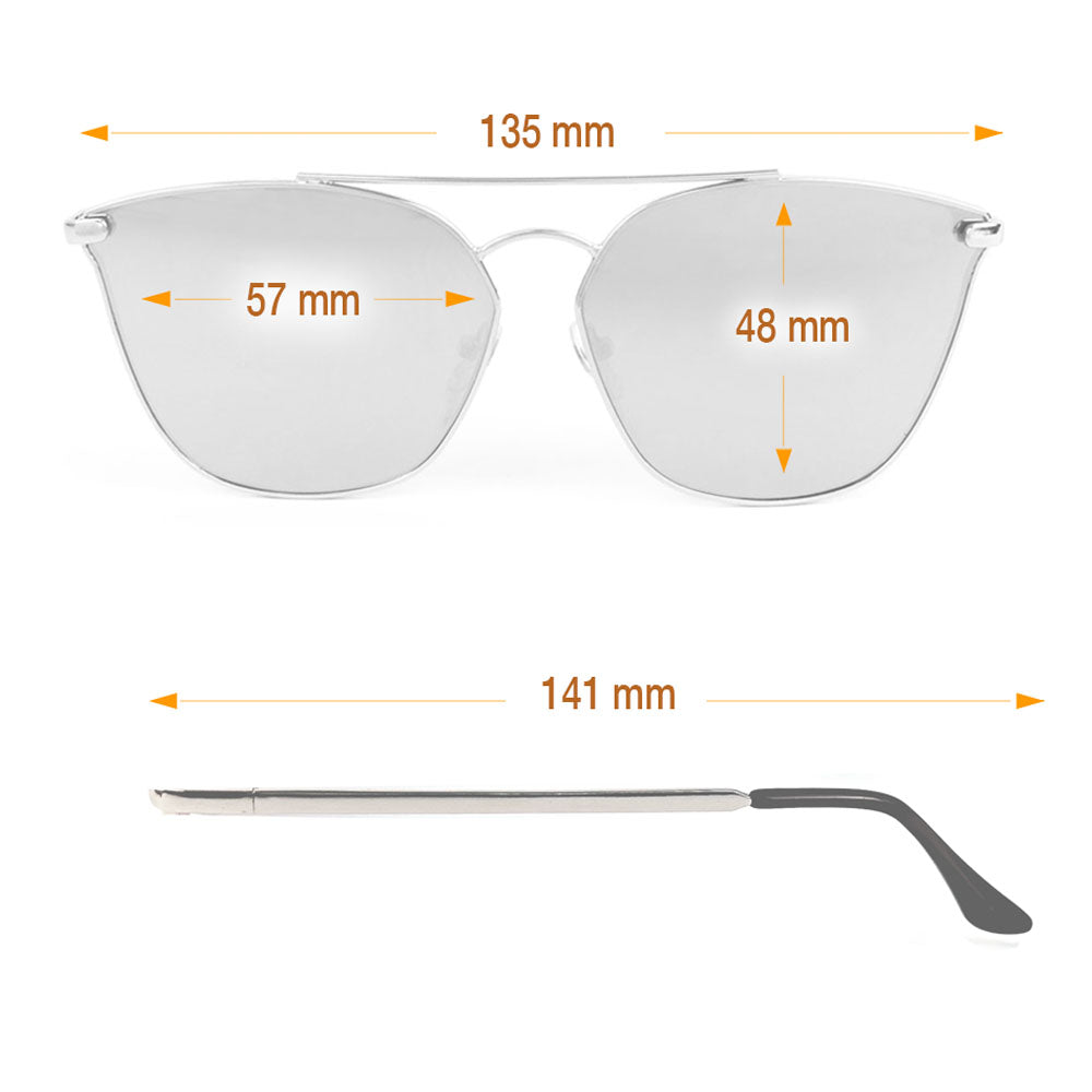 Lux Golden Metal Frame Colorful Mirror Sunglasses UV400 Lens Fashion SunGlasses