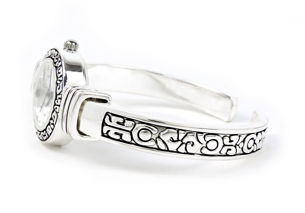 Western Style Decorated Bangle Cuff Watch for Women
