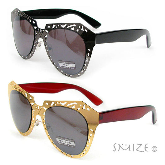 Extravaganza Oversized Metal Frame Women's Fashion Sunglasses