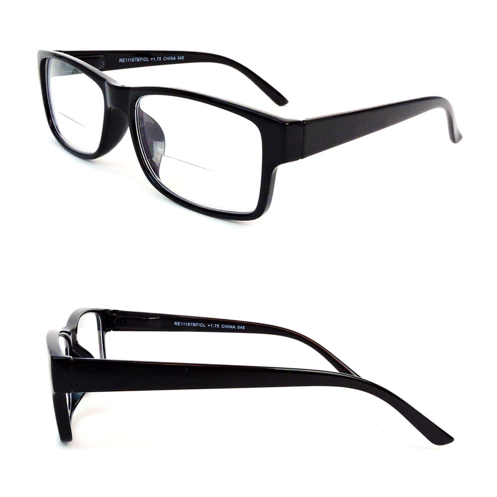Bifocal Readers with Spring Temple Shine Finish Reading Glasses