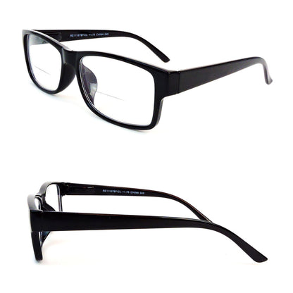 Bifocal Readers with Spring Temple Shine Finish Reading Glasses