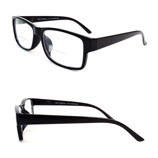 Bifocal Readers with Spring Temple Shine Finish Reading Glasses