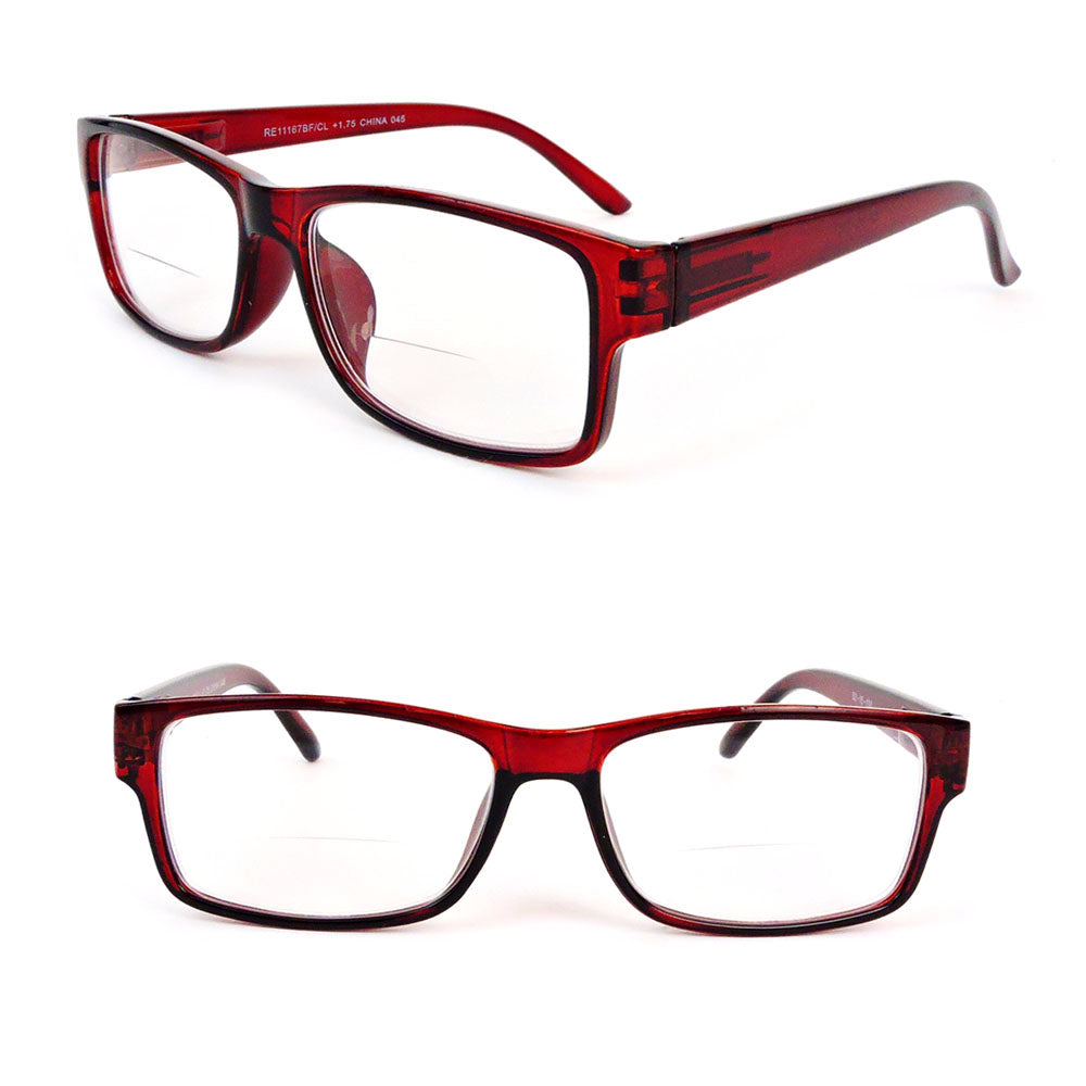 Bifocal Readers with Spring Temple Shine Finish Reading Glasses