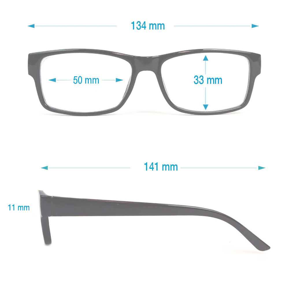 Bifocal Readers with Spring Temple Shine Finish Reading Glasses