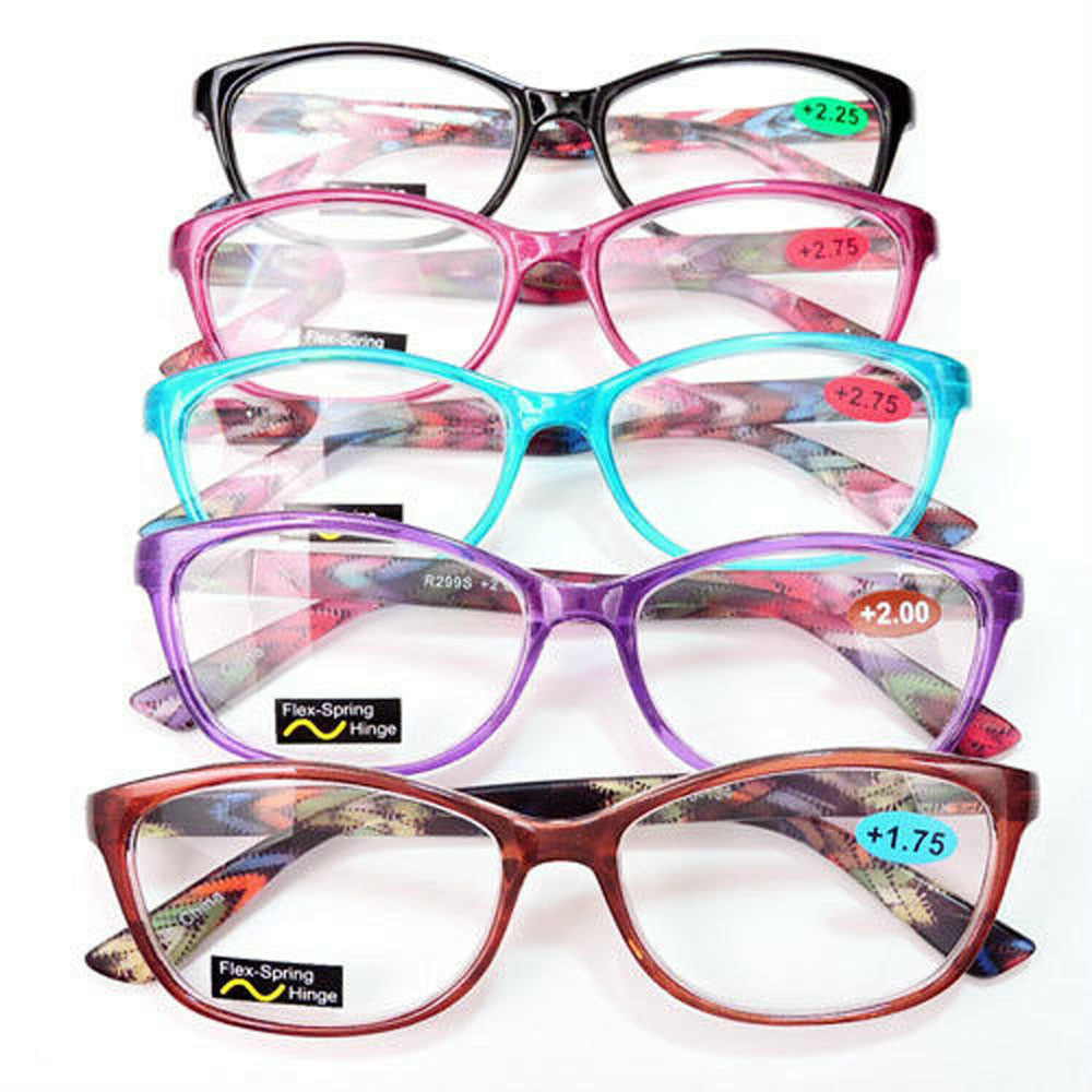 Classic Frame Reading Glasses Colorful Arms Retro Vintage Style