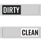 Clean Dirty Dishwasher Sign - Sleek Design - Kitchen Gadgets - Heavy Duty Magnet with Optional Stickers