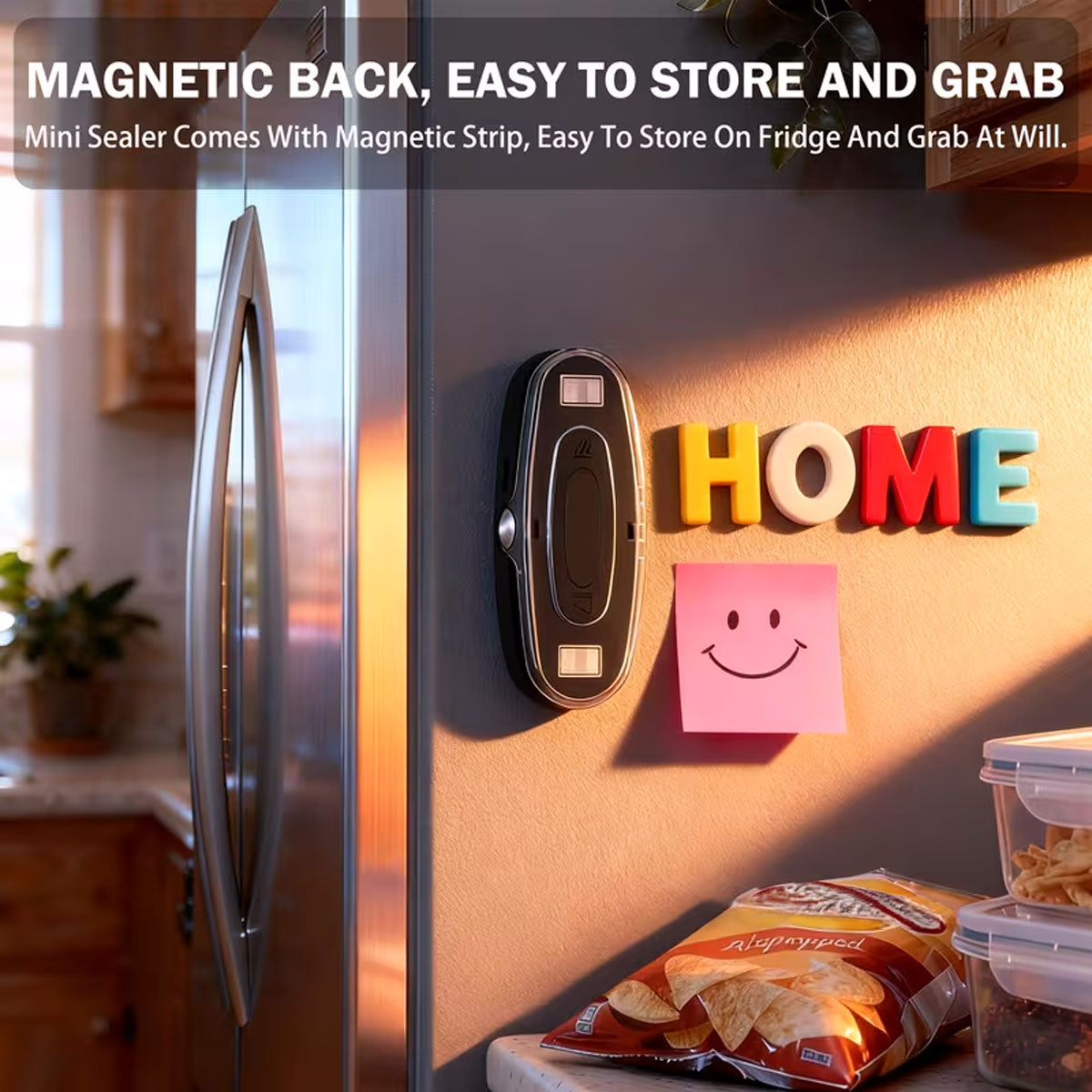 2-in-1 USB Rechargeable Heat Sealer with Built-In Cutter, Bag Closer Keep Snacks Fresh to Carry & Store
