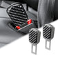 Carbon Fiber Seat Belt Buckle Clip – Alarm Silencer, Adjuster & Extender (2-Pack)