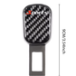 Carbon Fiber Seat Belt Buckle Clip – Alarm Silencer, Adjuster & Extender (2-Pack)