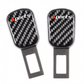 Carbon Fiber Seat Belt Buckle Clip – Alarm Silencer, Adjuster & Extender (2-Pack)