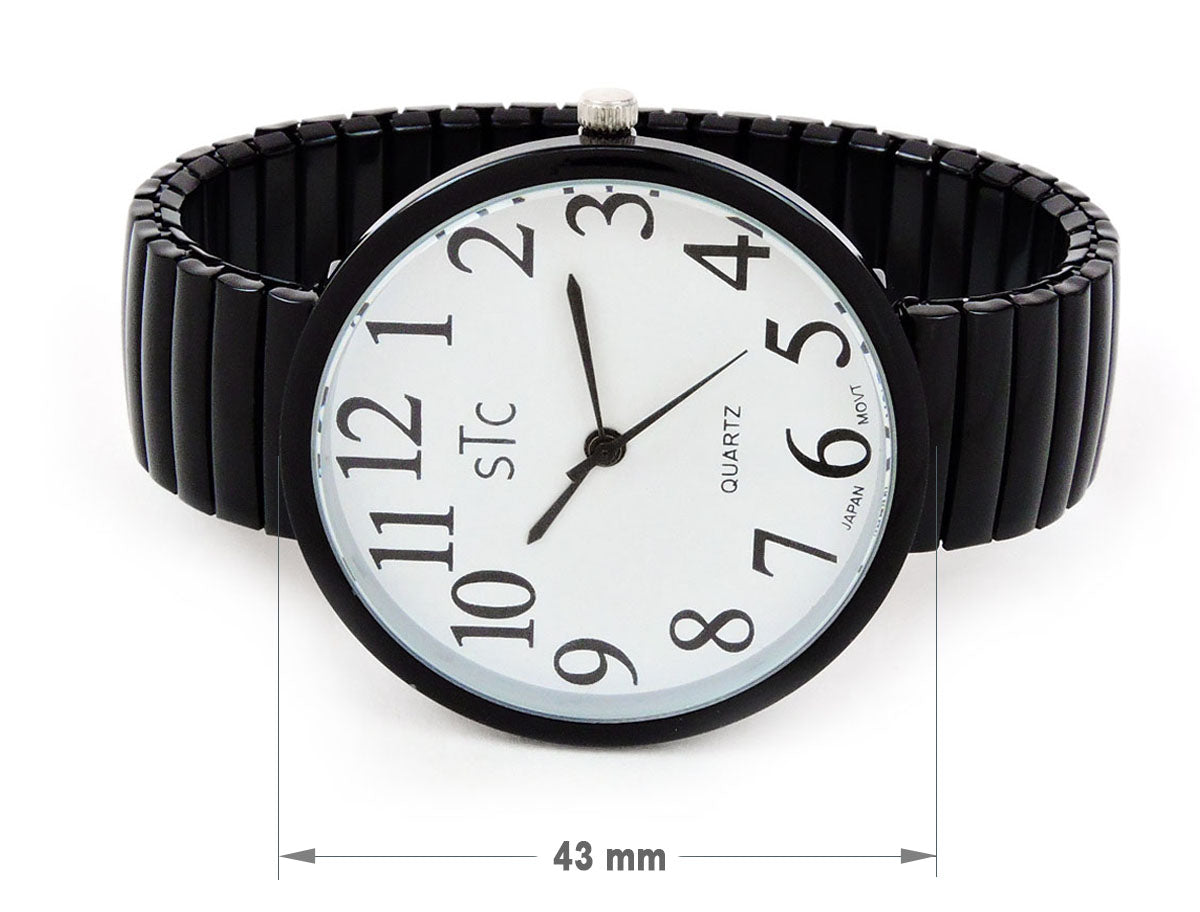 CLEARANCE SALE - Super Large Face Extension Band Watch (STC BLACK)