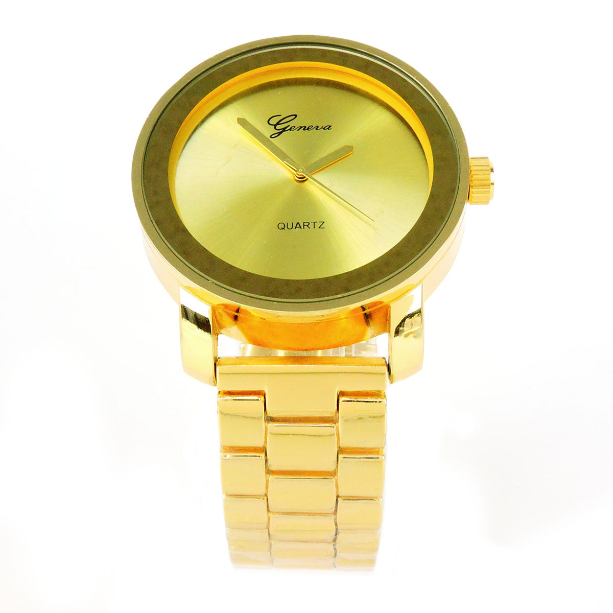 Geneva Bold Case SuperSize (48 mm) Blanc Dial, Bracelet Men's Quartz Watch