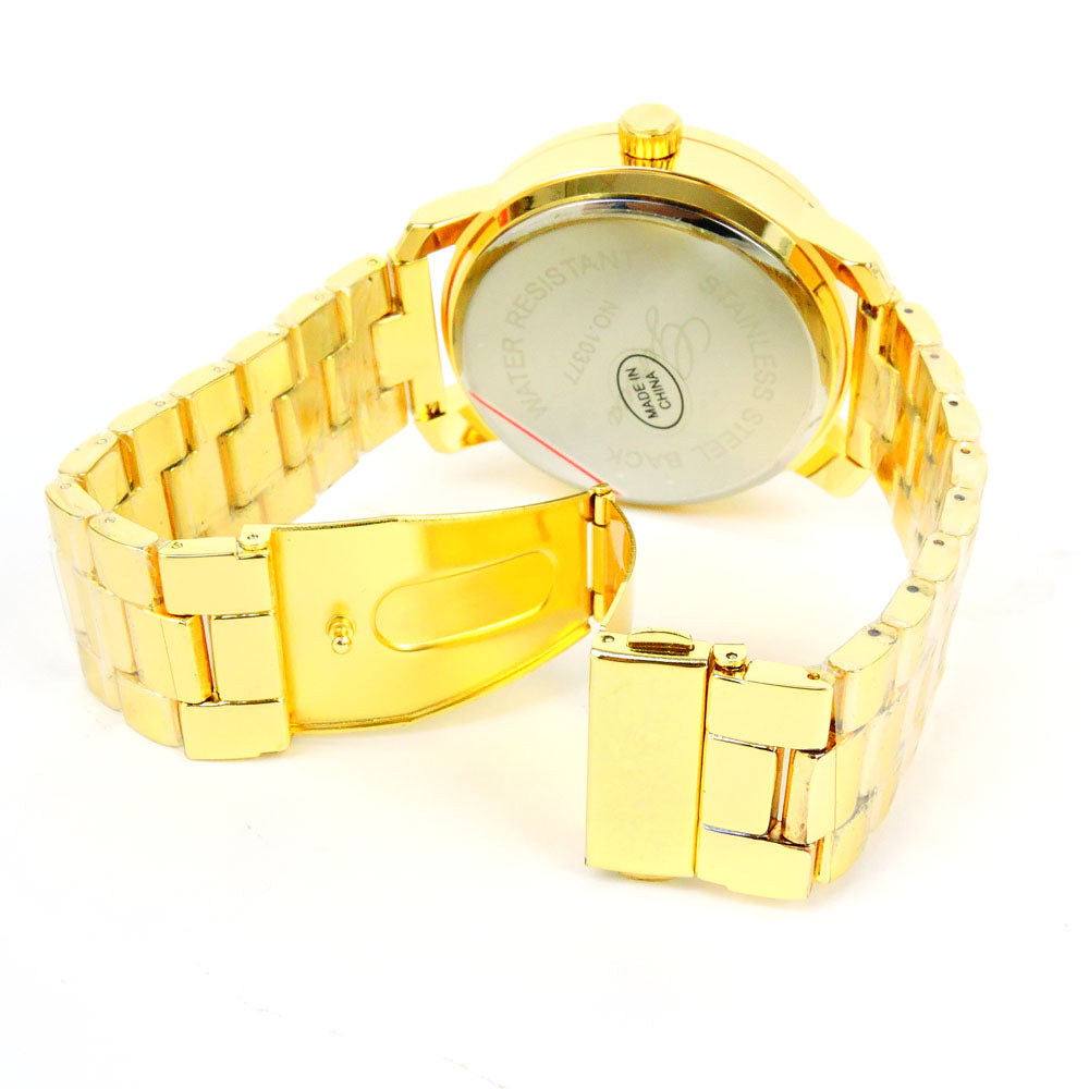 Geneva Bold Case SuperSize (48 mm) Blanc Dial, Bracelet Men's Quartz Watch