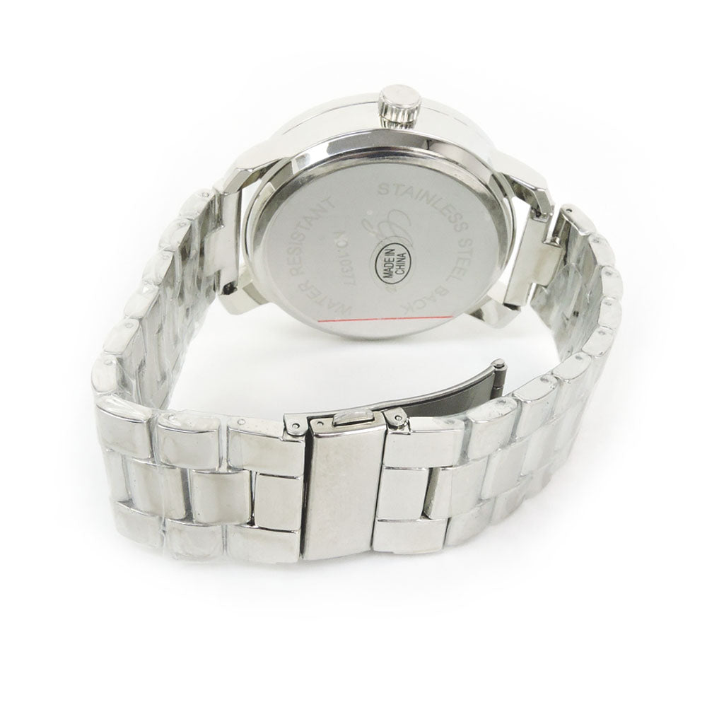 Geneva Bold Case SuperSize (48 mm) Blanc Dial, Bracelet Men's Quartz Watch