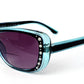 Bifocal Crystal Sun Readers Large Frame Women's Reading Sunglasses