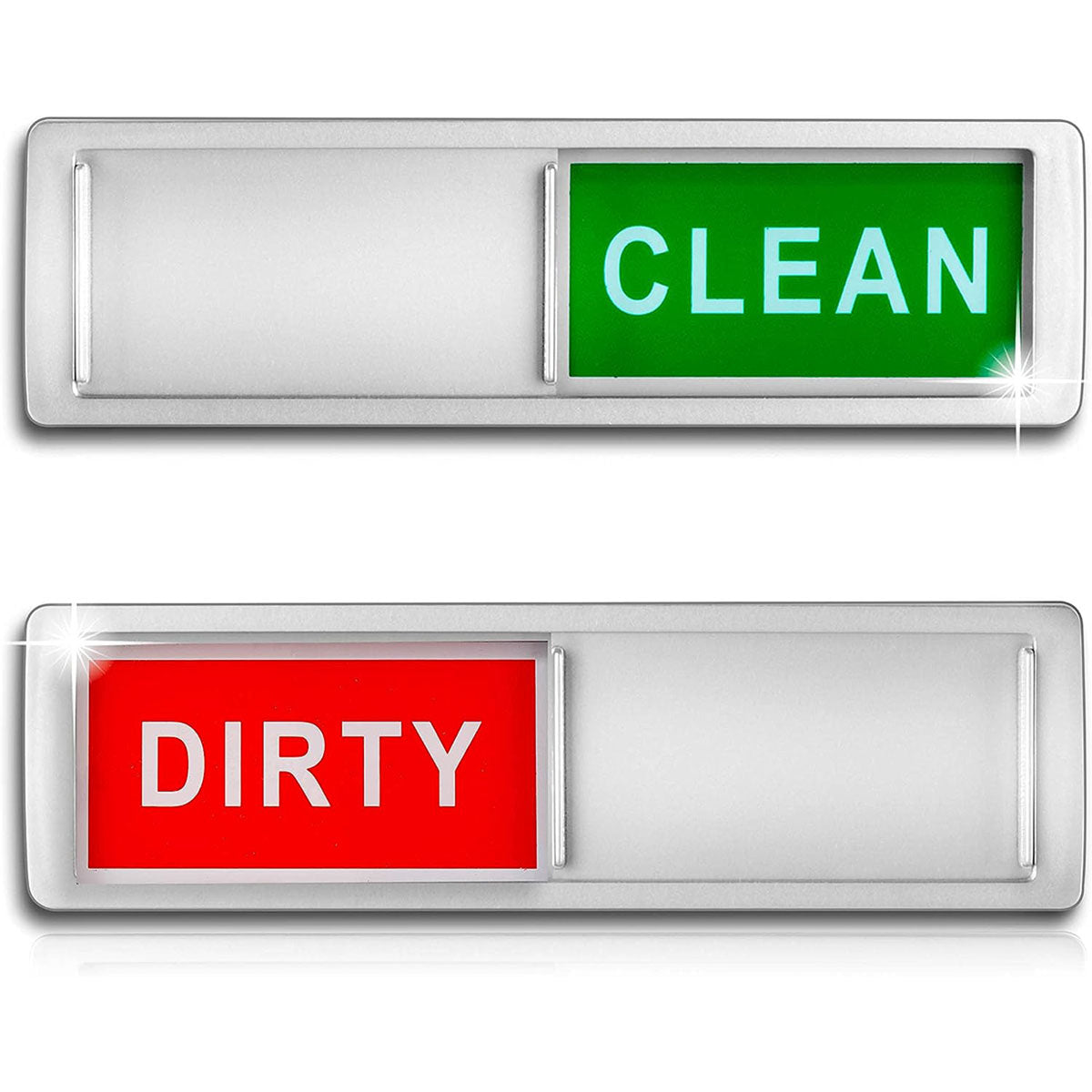 Dishwasher Magnet Clean Dirty Sign - Sleek Design - Kitchen Gadgets - Heavy Duty Magnet with Optional Stickers