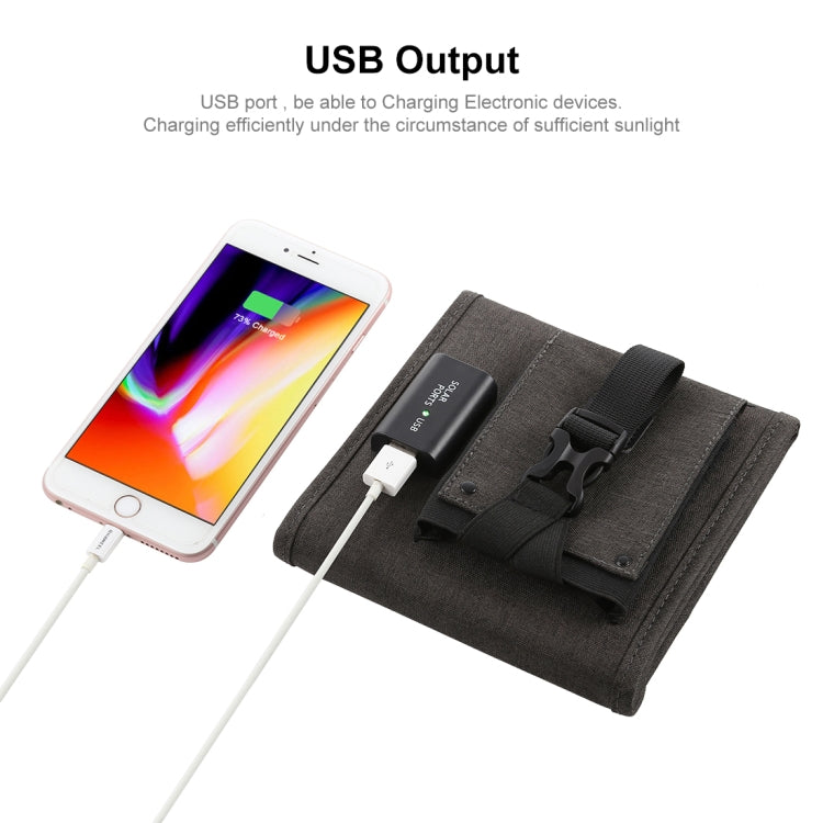 14W 5V 2.4A Portable Foldable Solar Charger Outdoor Travel Rechargeable Folding Bag with 4 Solar Panels & USB Port