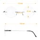 Lennon Style Rimless Round Reading Glasses Iconic Readers