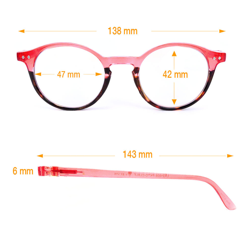 Clear Lenses Computer Glasses, Blue Light Blocking, Red Tortoise Fashion Glasses